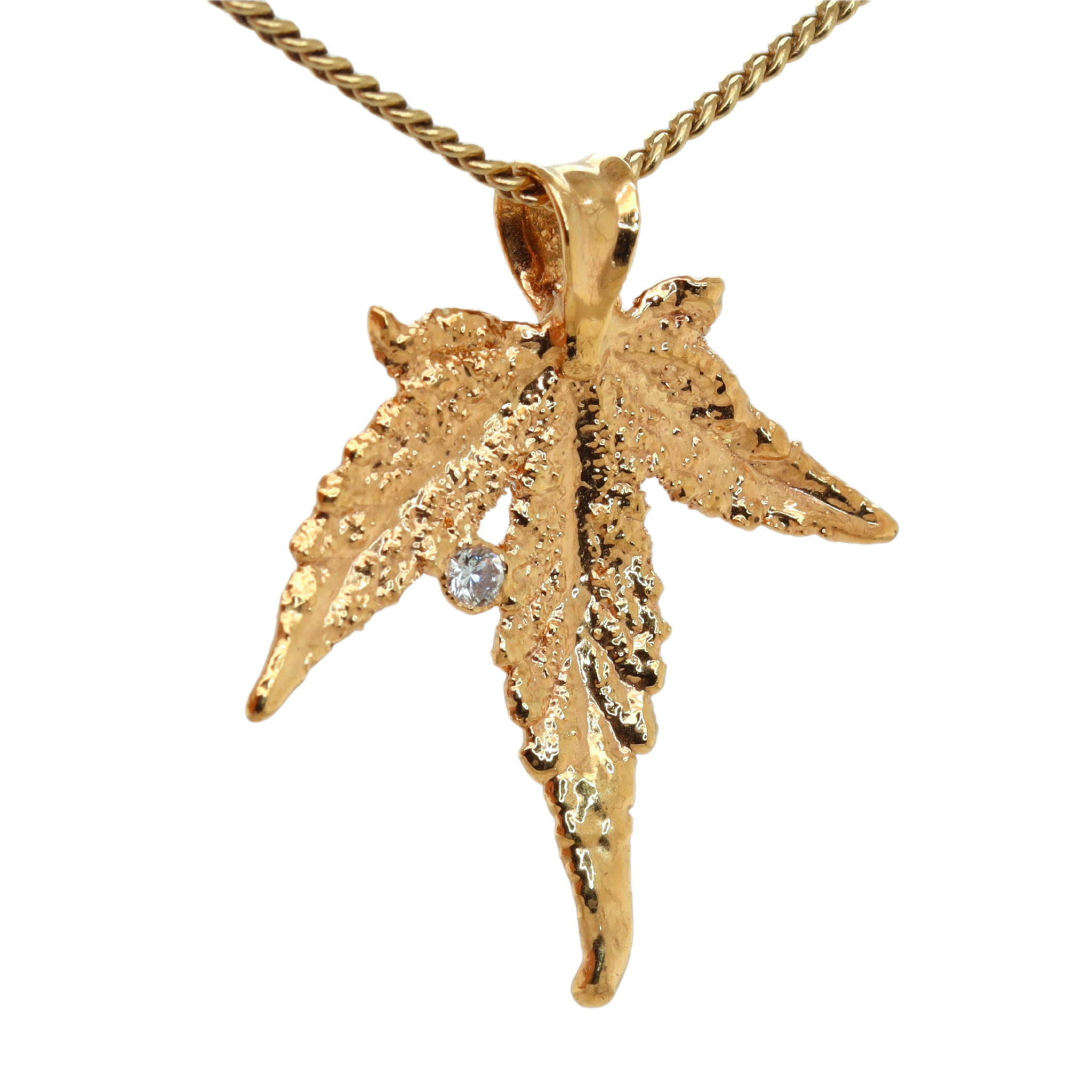 18k Plum OG Sugar Leaf with Diamond