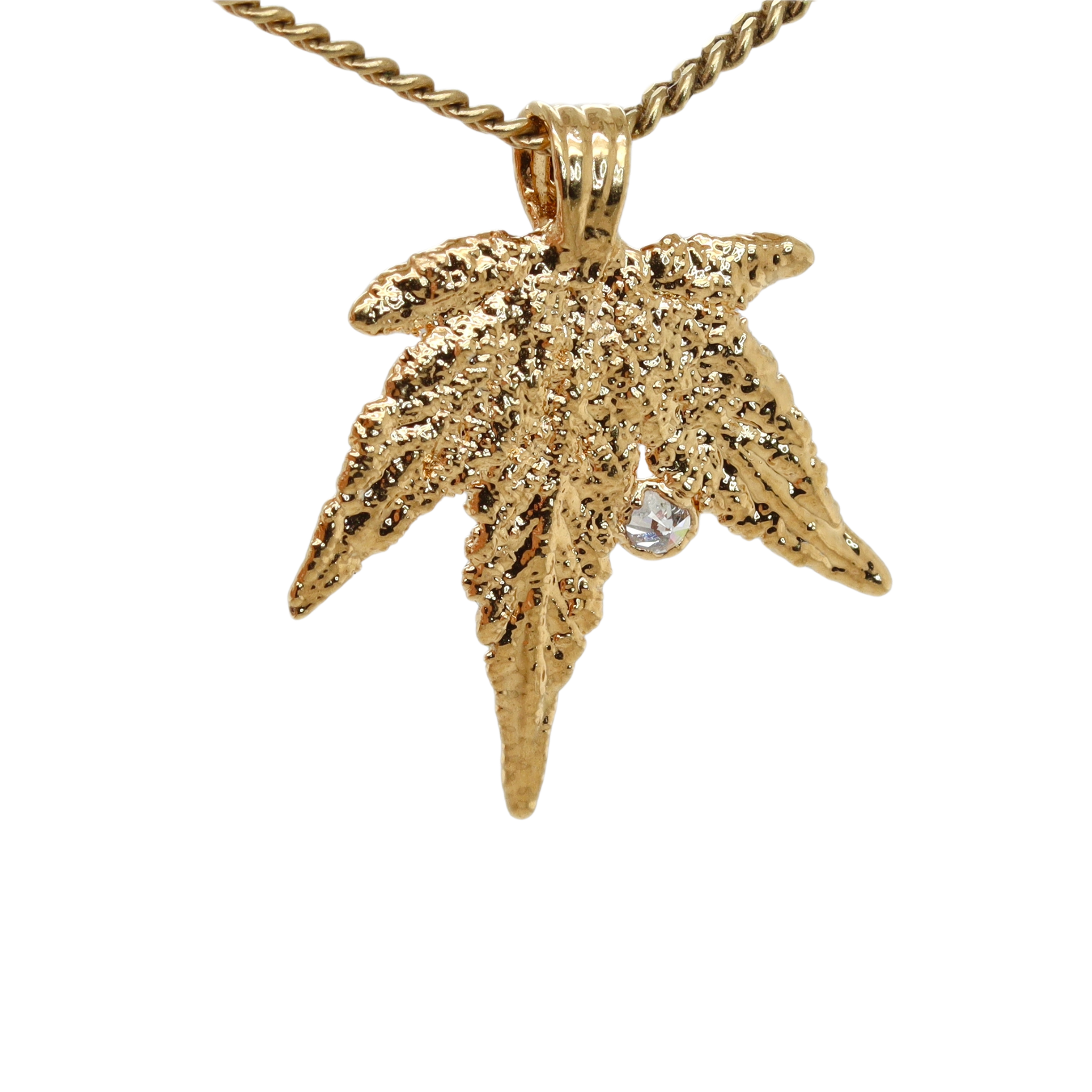 18k Plum OG Sugar Leaf with Diamond