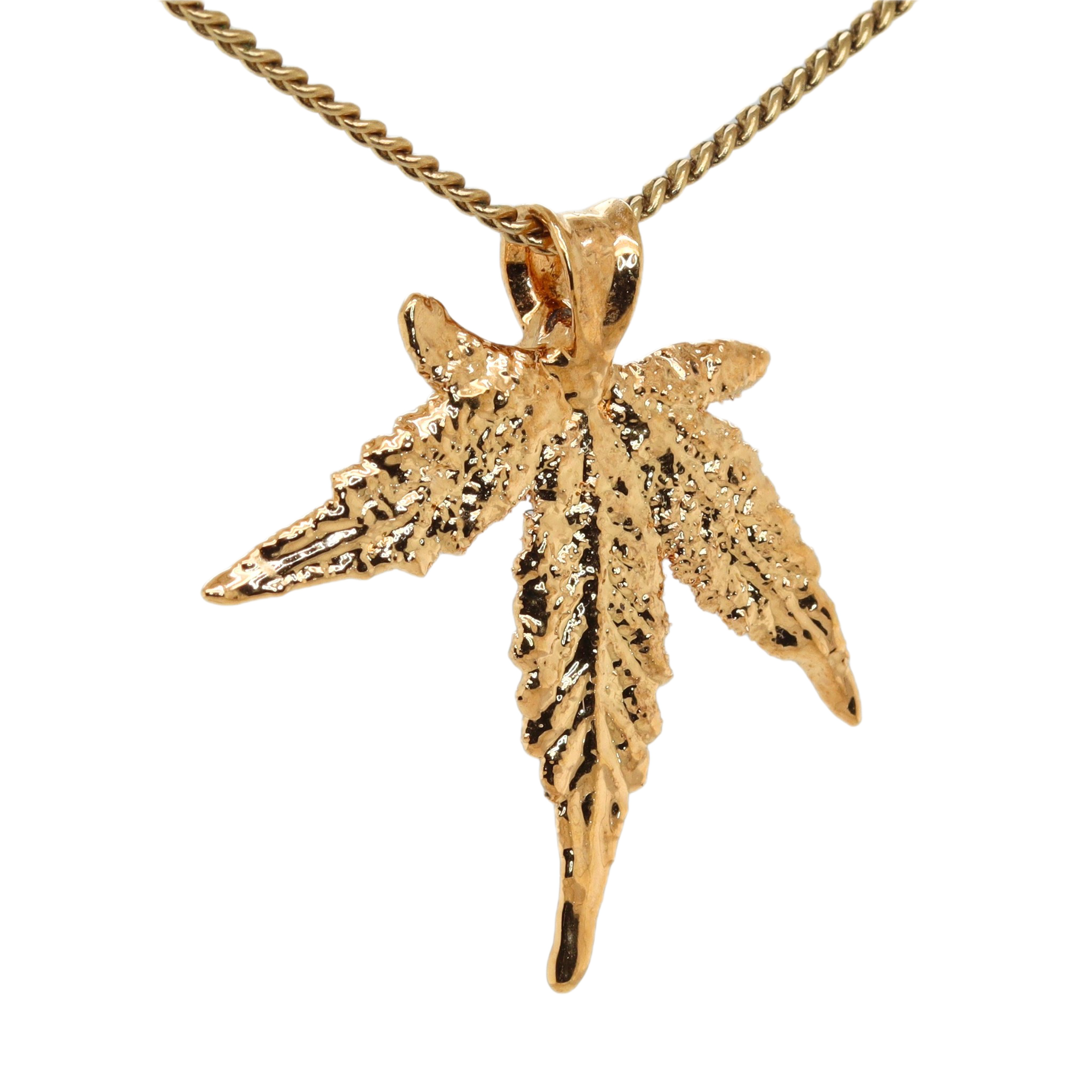 18k Plum OG Sugar Leaf with Emerald