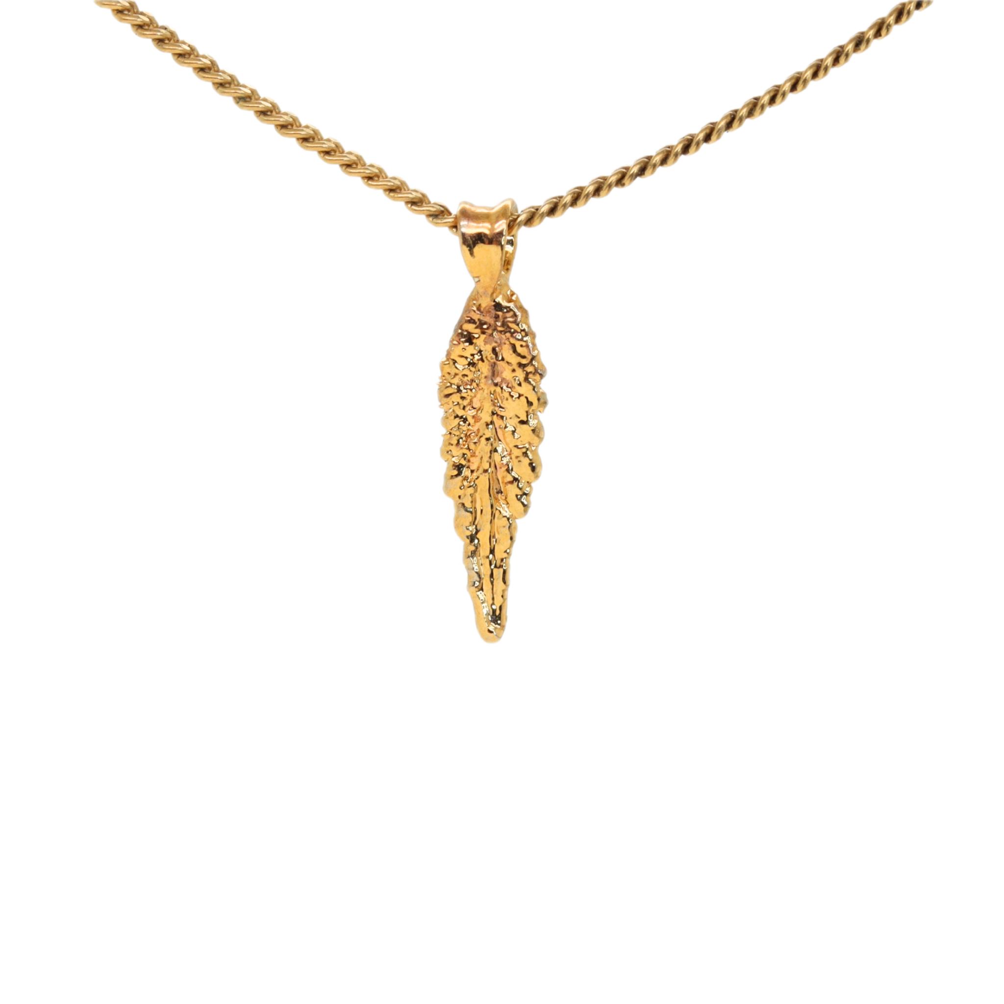 18k Plum OG Leaf with Herkimer Diamond