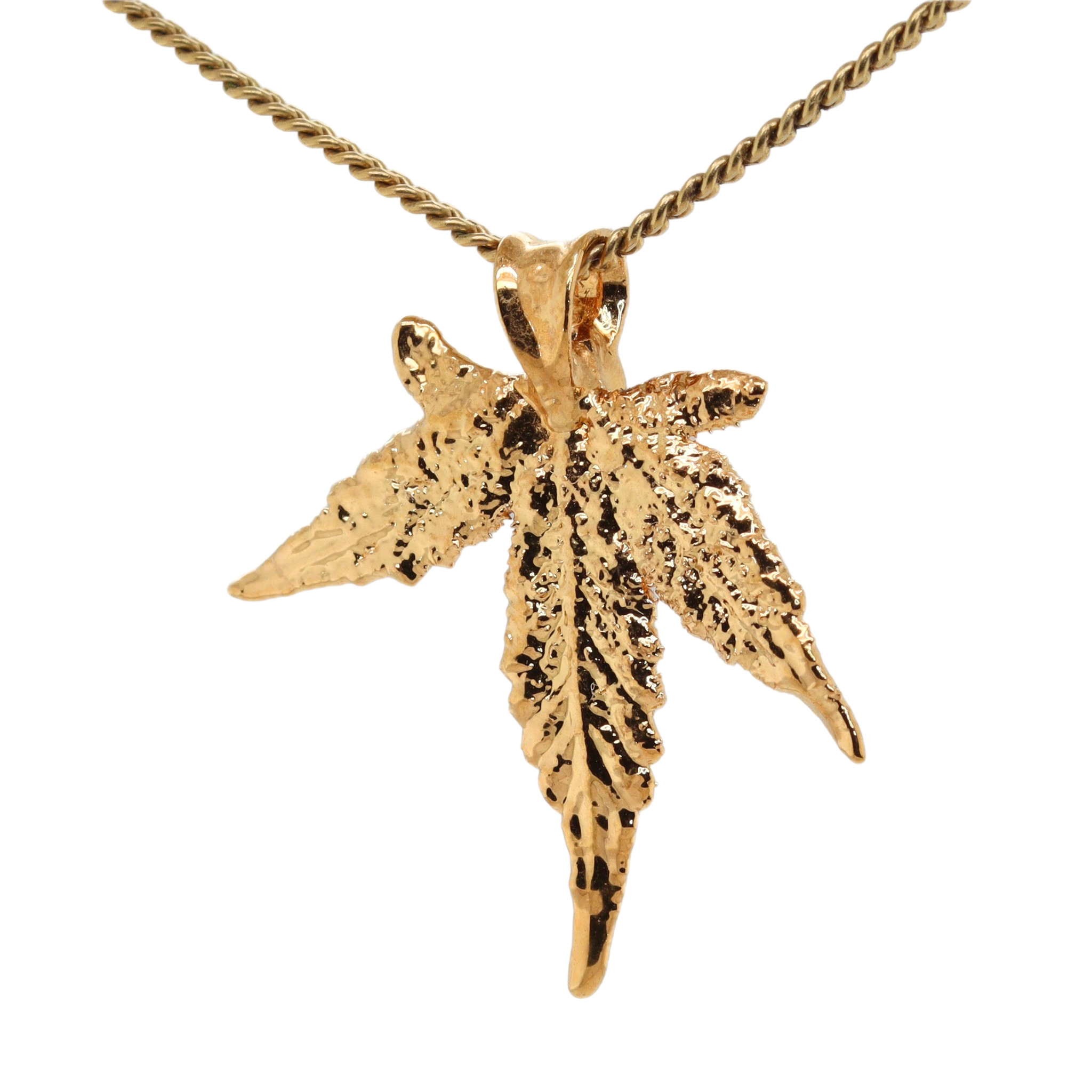 18k Plum OG Sugar Leaf with Emerald