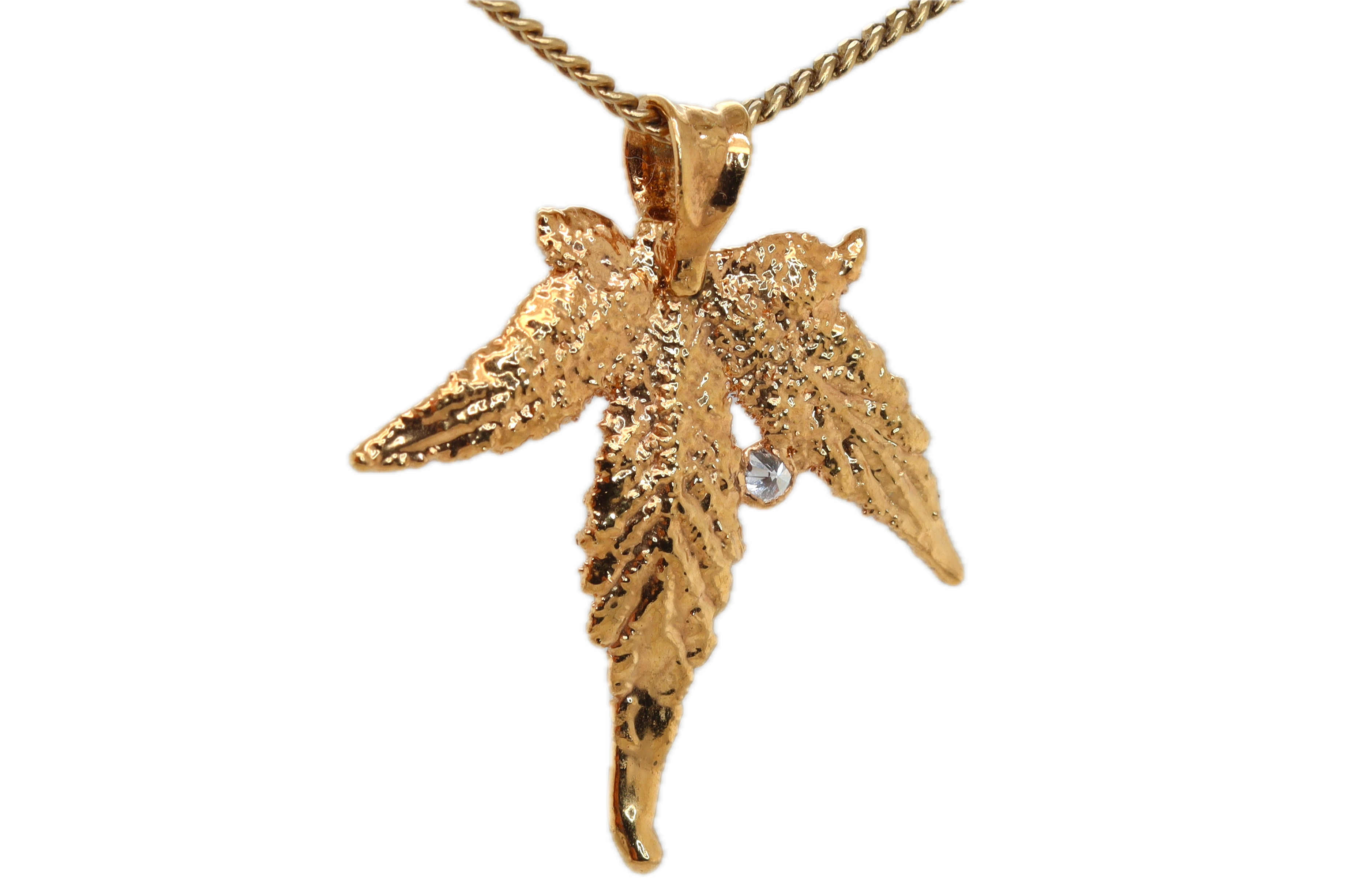 18k Plum OG Sugar Leaf with Diamond