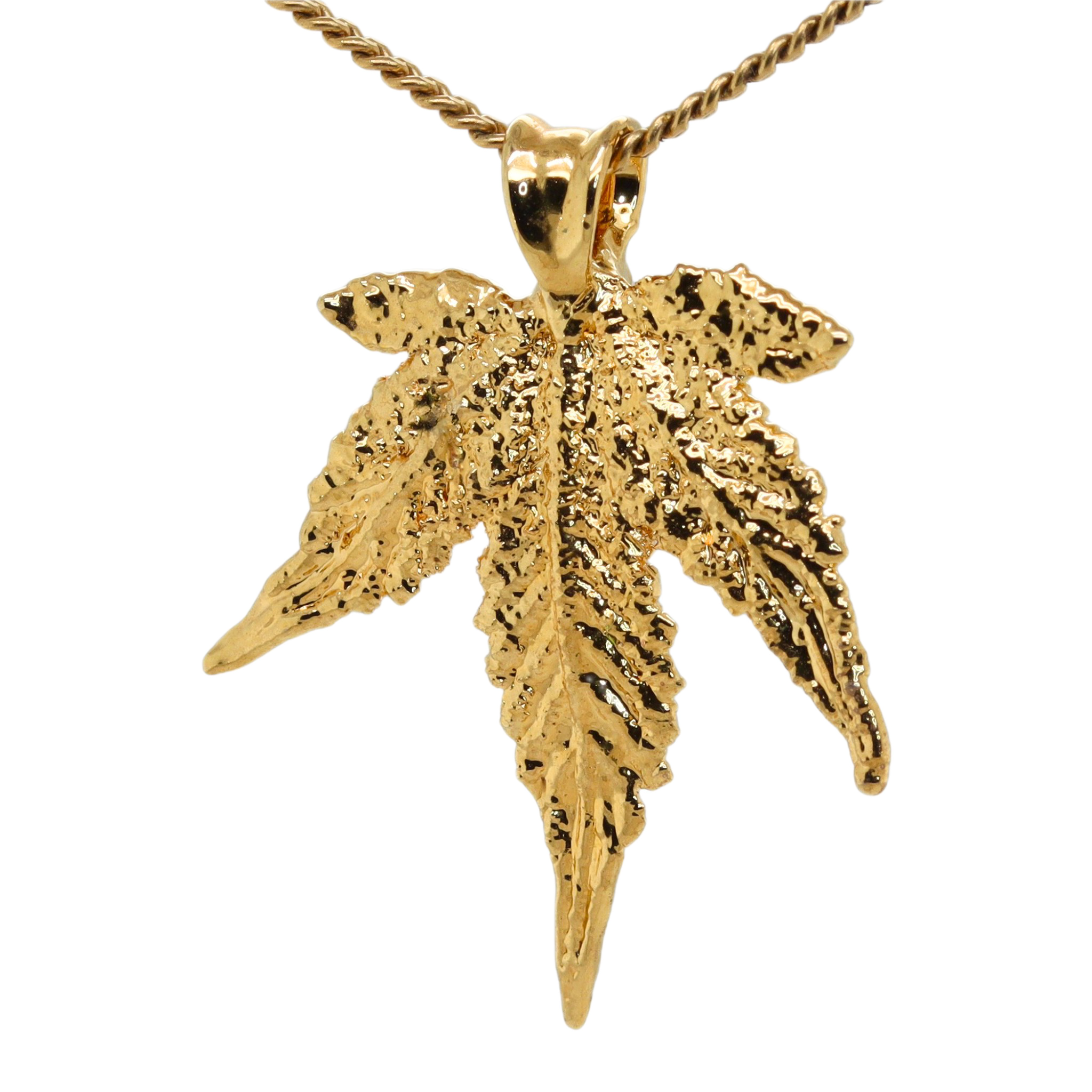 18k Plum OG Sugar Leaf with Emerald