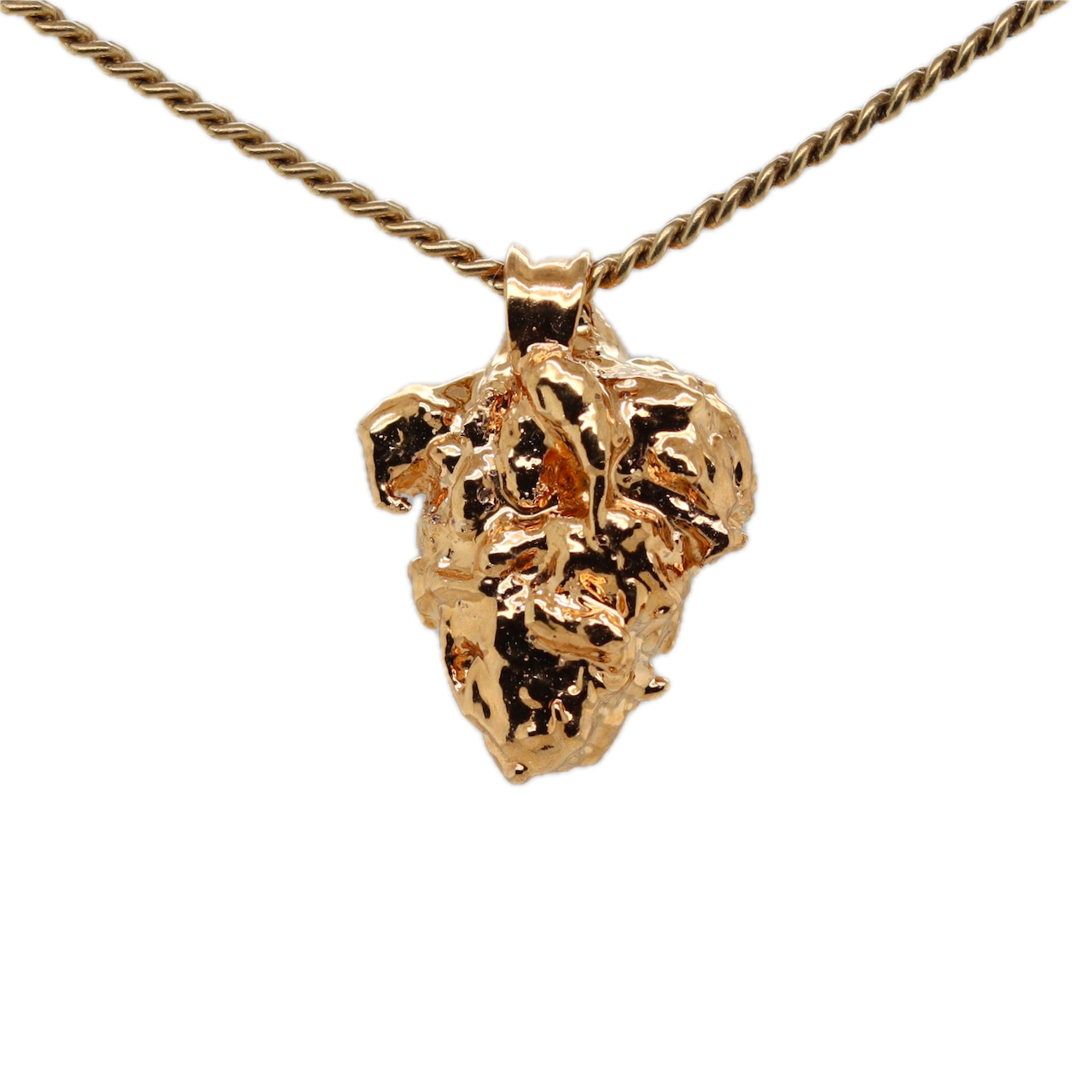 Real Gold Bud Pendant | Cookies Strain Cannabis Jewelry with Moonstone