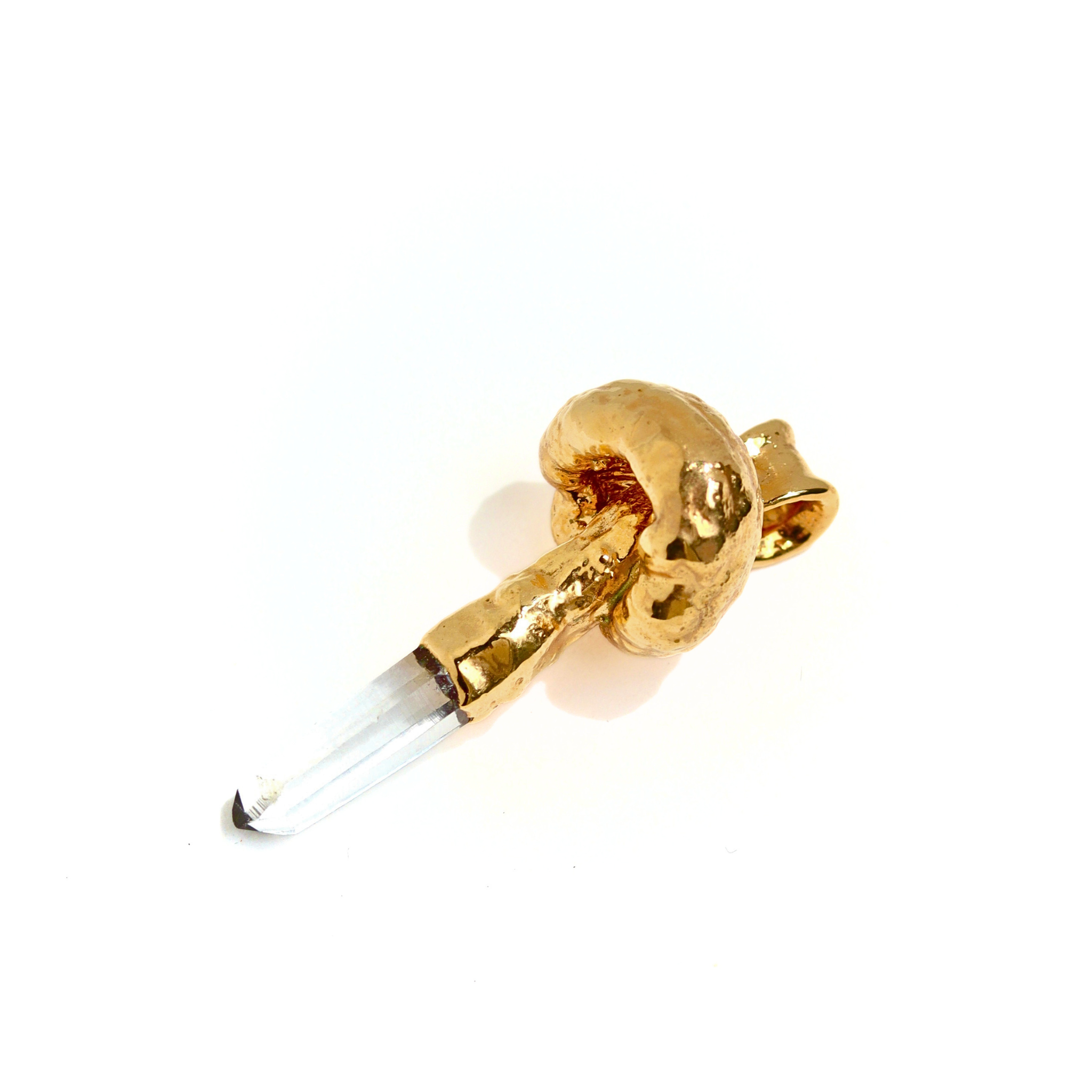 24k Special Collection Pendant with Quartz Crystal - Ras Boss