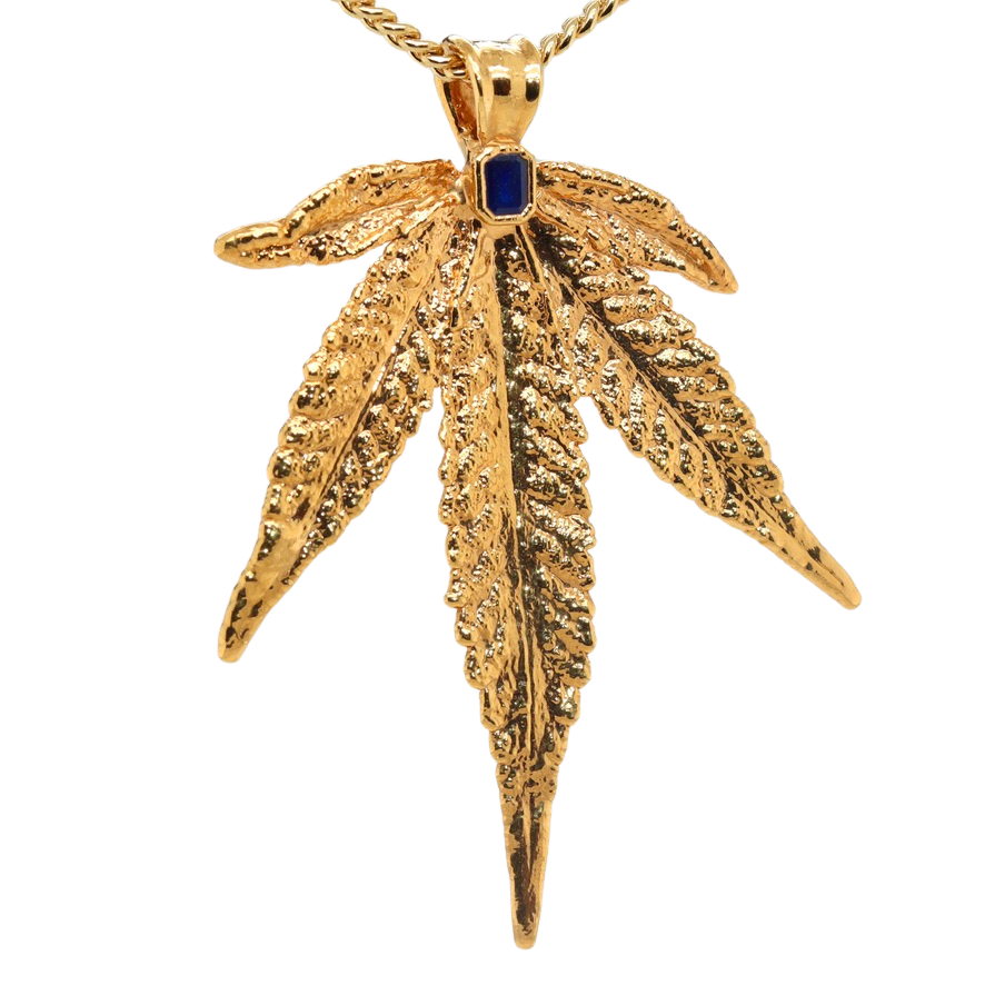 24k Plum OG Sugar Leaf with Sapphire