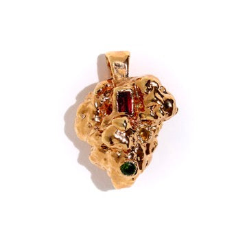 24k OG Bud with Chrome Diopside, Citrine & Garnet