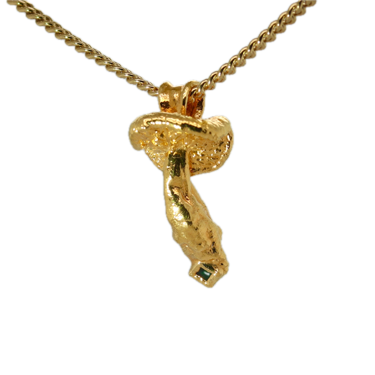 24k Special Collection Pendant with Emerald