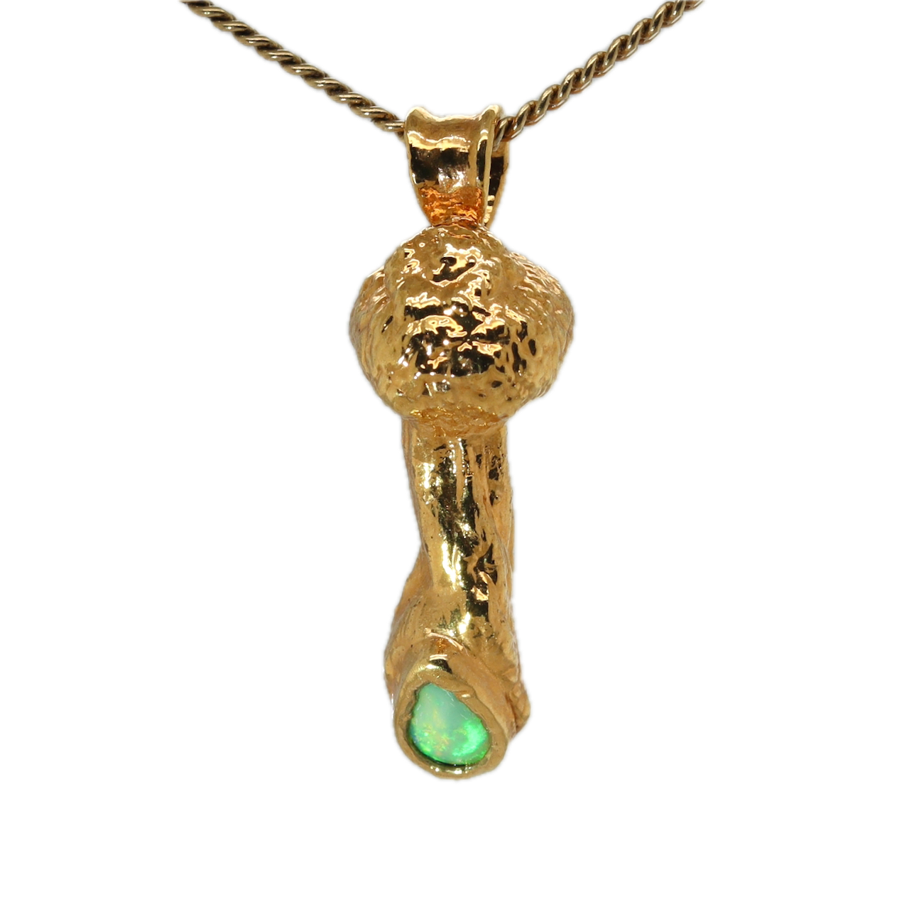 24k Special Collection Pendant with Ethiopian Opal