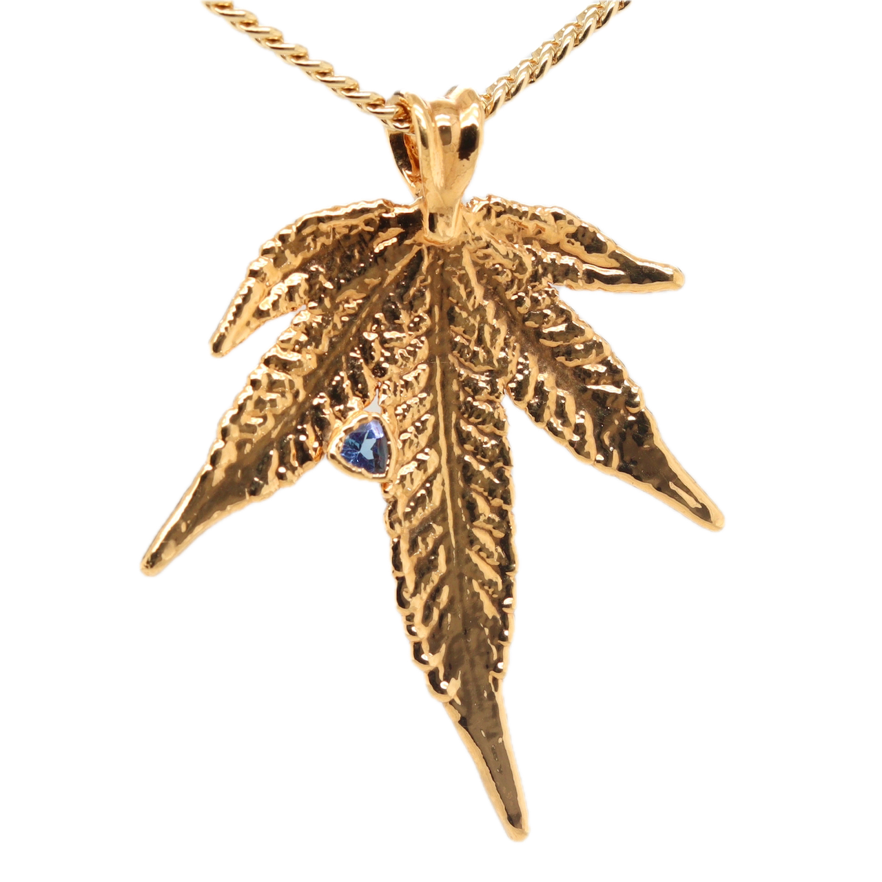 24k Plum OG Sugar Leaf with Tanzanite