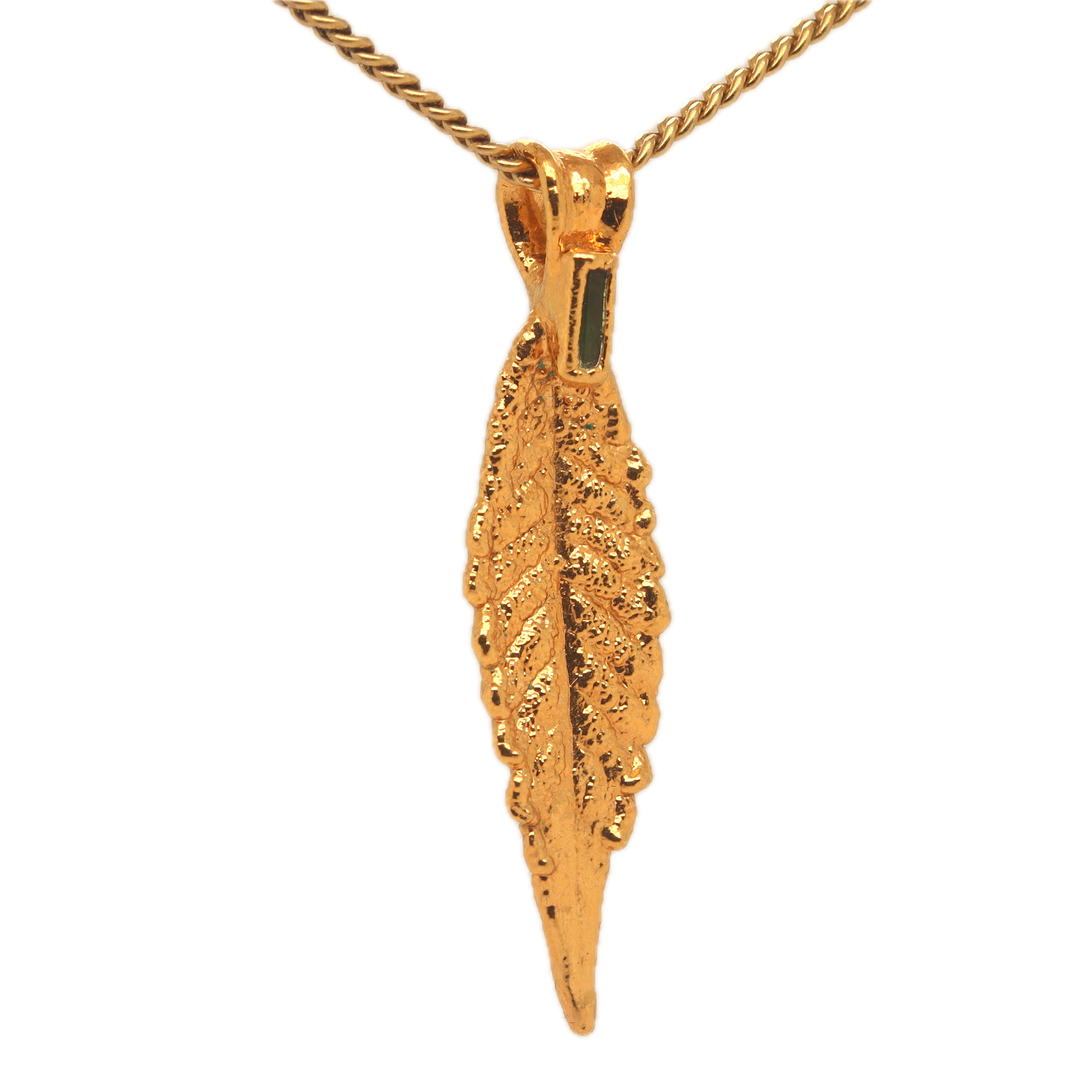 18k OG Kush Leaf with Tourmaline - Ras Boss