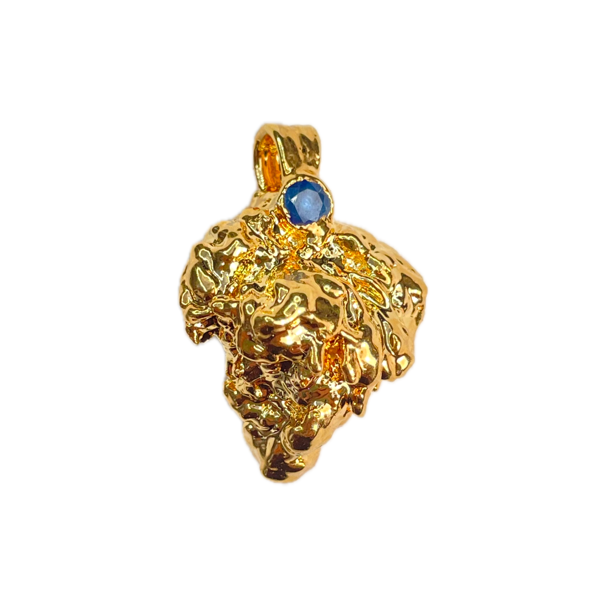 18k Afe Negus bud with Sapphire