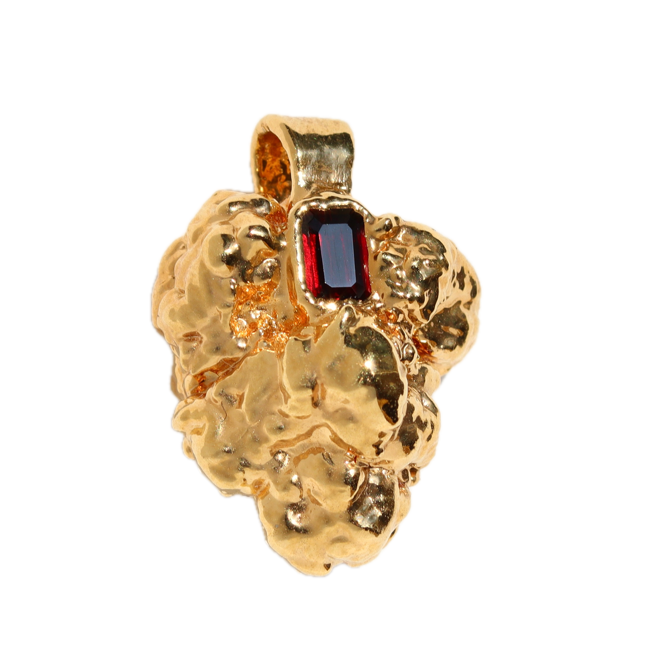 18k OG bud with Garnet - Ras Boss