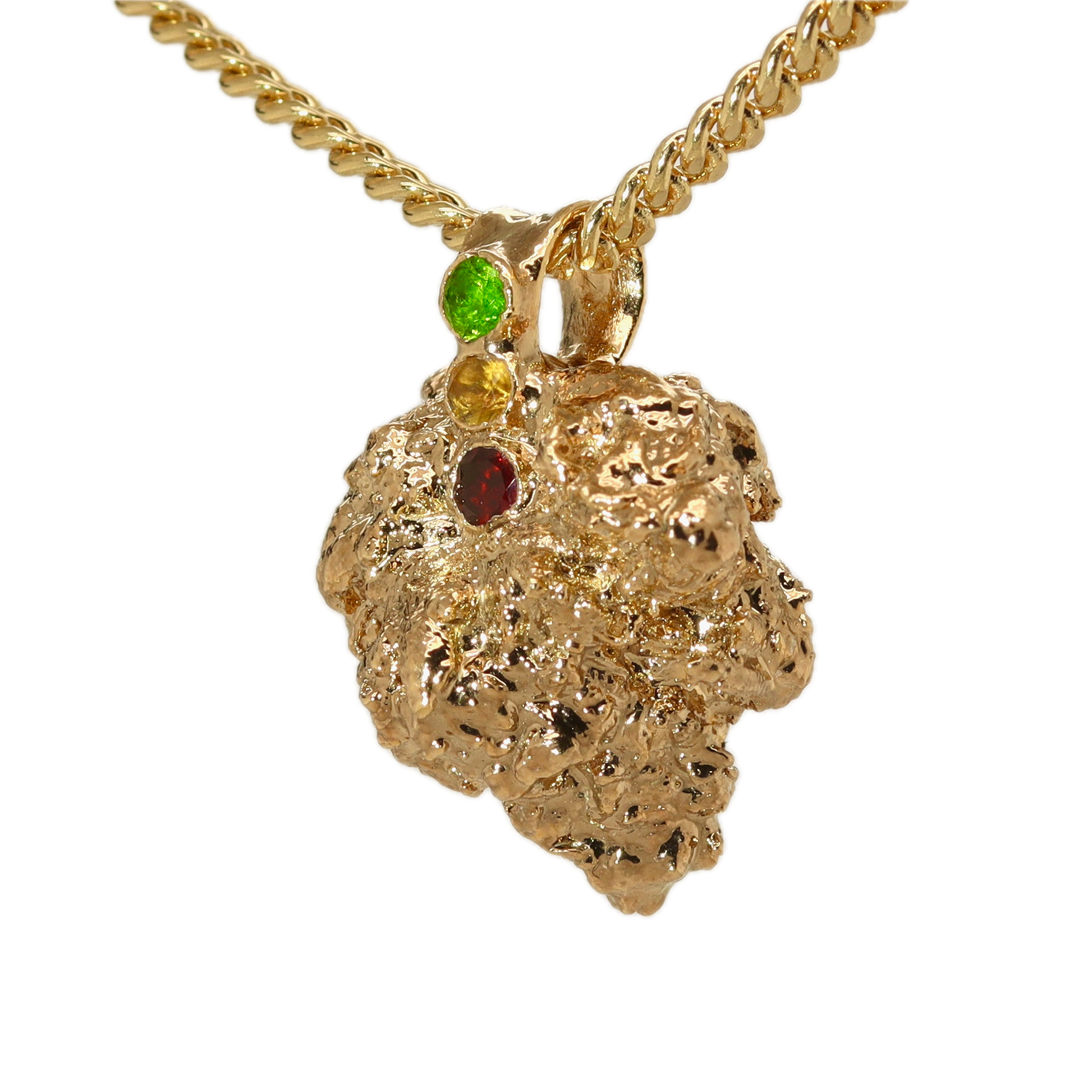 24k Cookies Bud with Chrome Diopside, Citrine & Garnet