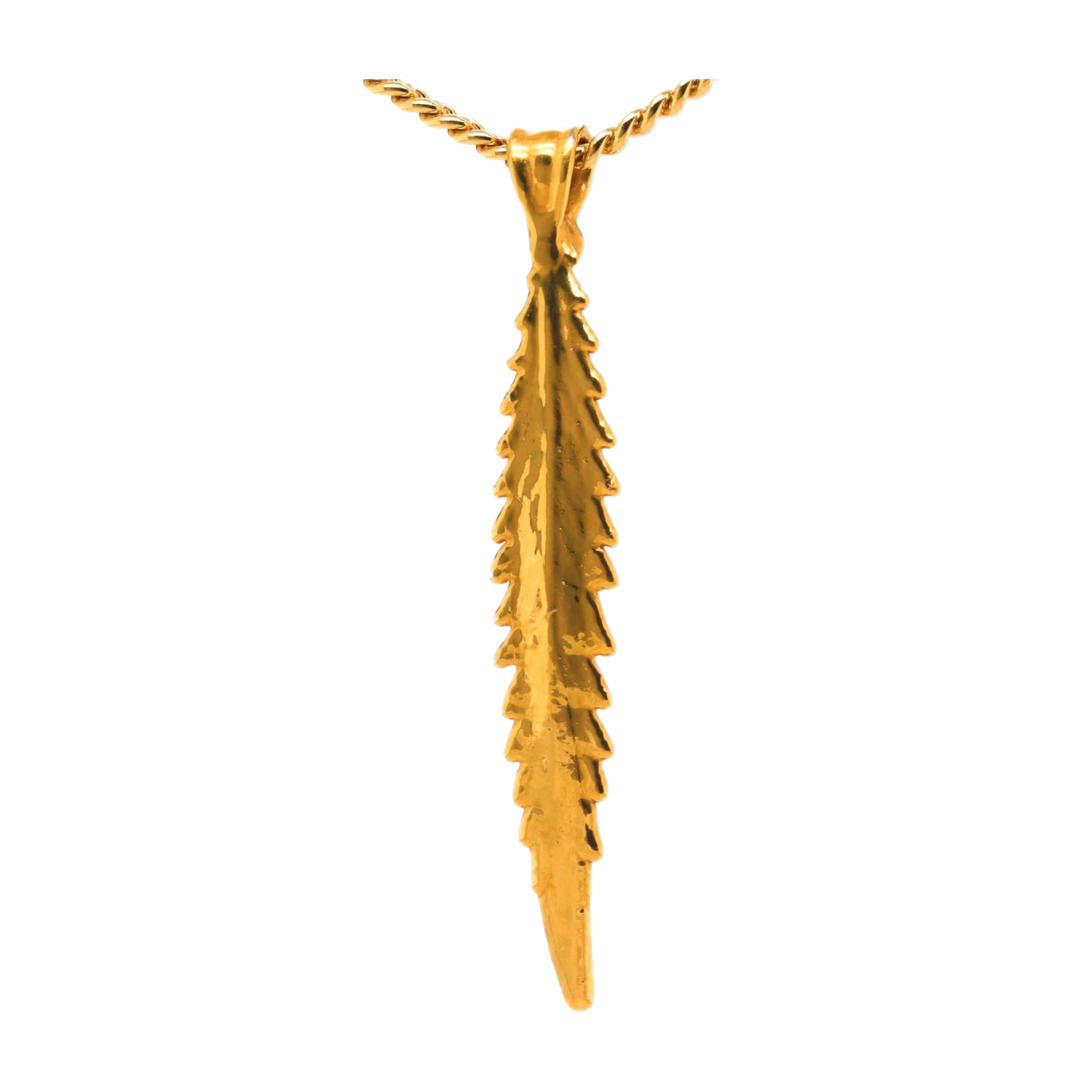 24k Axum Leaf with Diamond