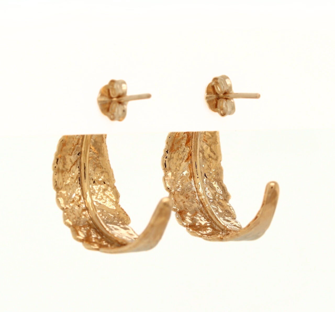 24k Cannabis Leaf Hoop Earrings