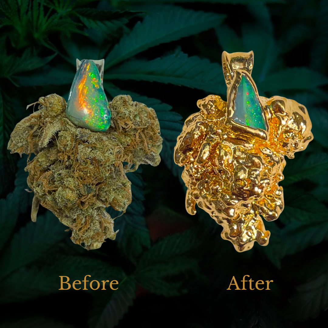 24k Axum Bud with Ethiopian Opal