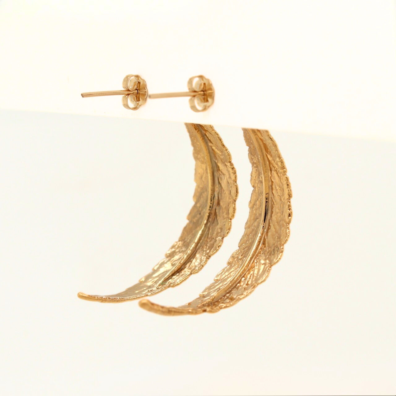 24k Cannabis Leaf Hoop Earrings